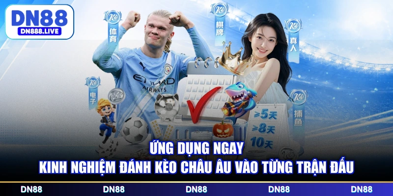Ứng dụng ngay kinh nghiệm đánh kèo châu Âu vào từng trận đấu 