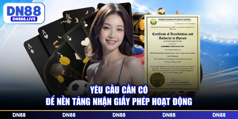 Yêu cầu cần có để nền tảng nhận giấy phép hoạt động